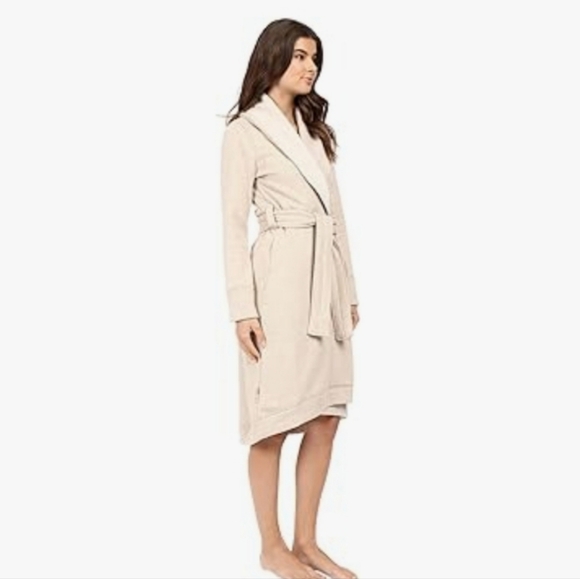UGG Duffield II Extremely Soft Fleece Robe - Oat Heather - Picture 2 of 8